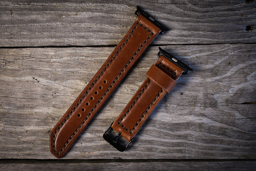 Premium MPPG Graffiti Veg-Tan Leather Apple Watch Band – Handmade, Durable & Stylish | All Sizes & Apple Watch Models