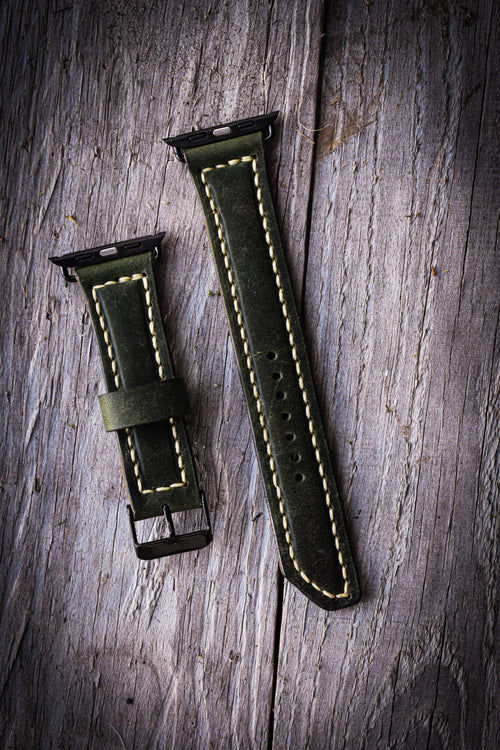 Premium MPPG Graffiti Veg-Tan Leather Apple Watch Band – Handmade, Durable & Stylish | All Sizes & Apple Watch Models