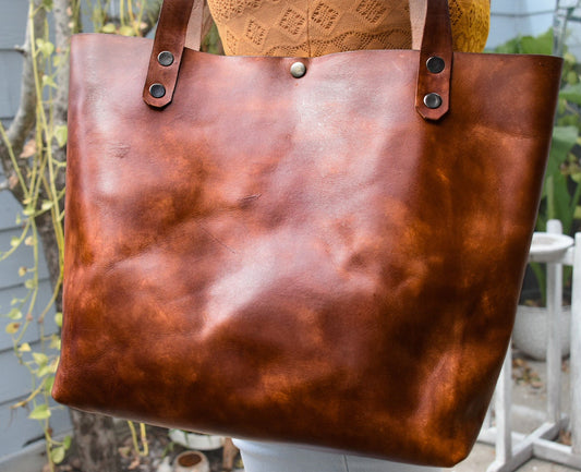 Large Leather Tote Bag | Leather Purse |  Leather Shoulder Bag | Handmade | Gifts for Her | Large Tote Bag