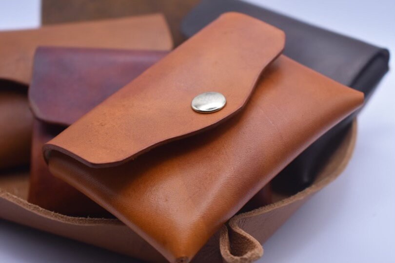Leather Coin Pouch | Leather Card Holder | Leather Mini Wallet | Leather Coin Purse | Genuine Leather Mini Pouch | Leather Credit Holder